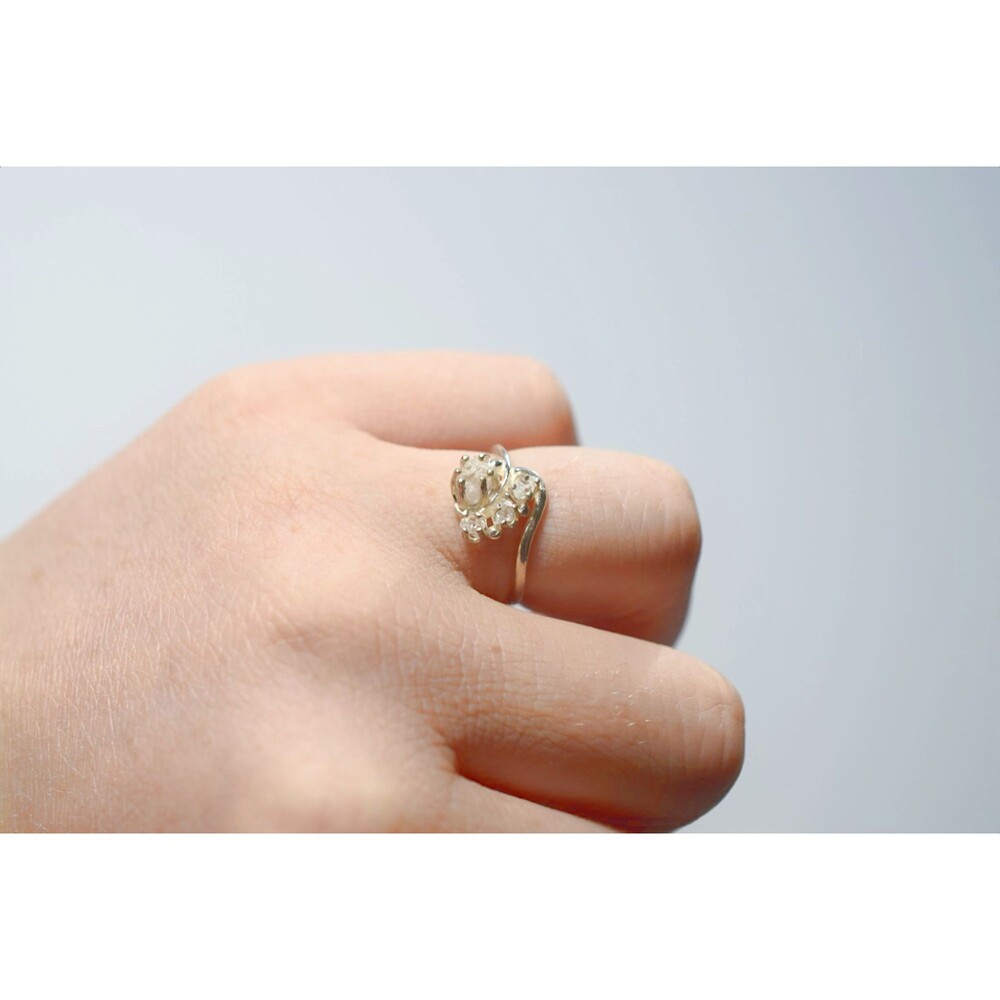 boho wedding ring, rough crystal ring, engagement ring, uncut crystal ring, raw